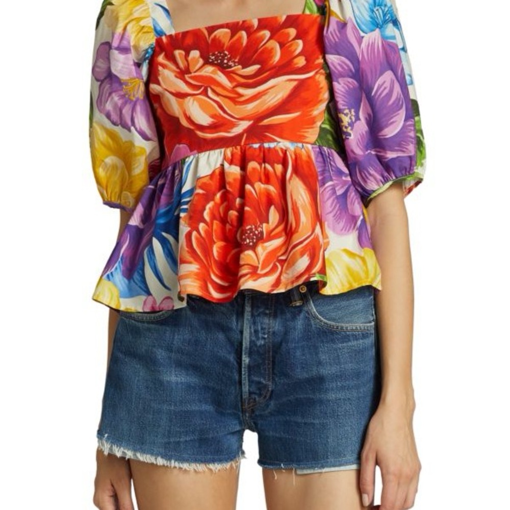 FARM RIO
Rainbow Chita Empire-Waist Blouse